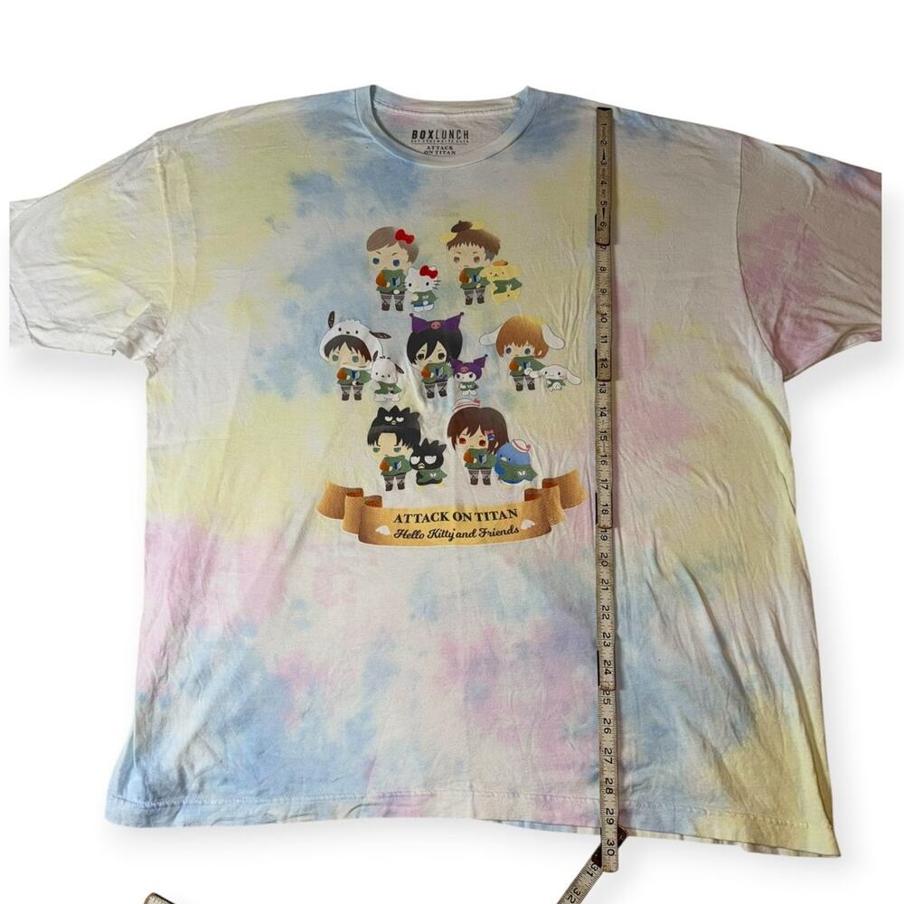 BoxLunch Sanrio Hello Kitty and Friends Attach of Titan Tie Dye T-Shirt Men's XL